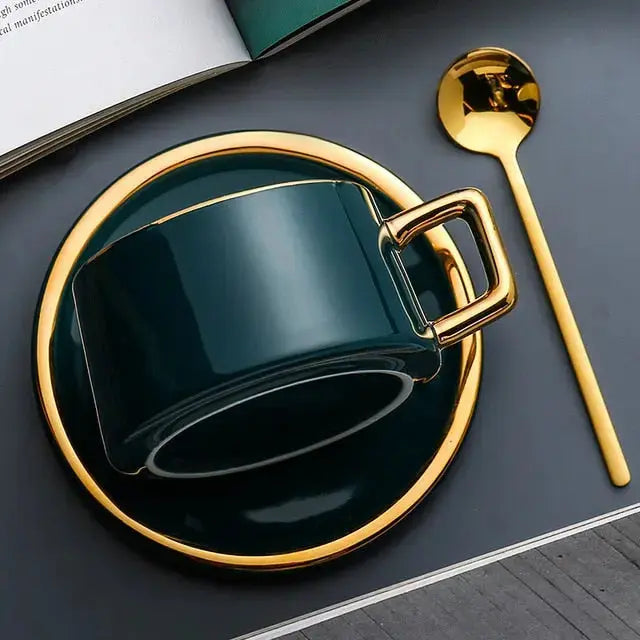 Ceramica | Elegant Durable Ceramic Coffee Mug Set with Gold Accents 6