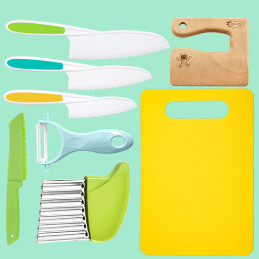 Children's 8-Piece Cooking Set – BPA-Free Kitchen Tools with Child-Safe Knives and Colorful Accessories 0