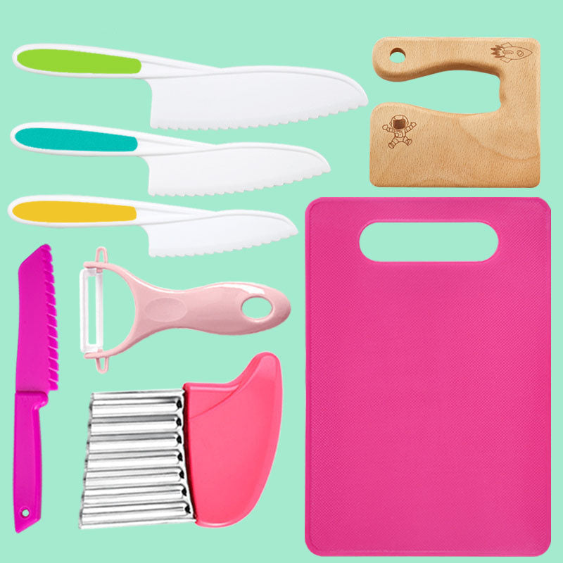 Children's 8-Piece Cooking Set – BPA-Free Kitchen Tools with Child-Safe Knives and Colorful Accessories 2