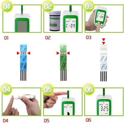 Cholesterol Home Test Kit Portable Blood Monitor 4