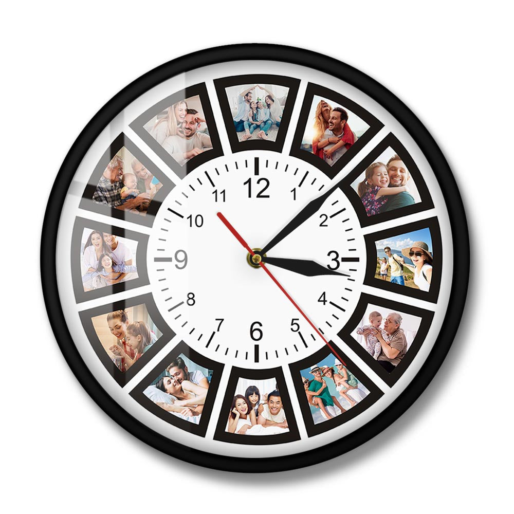 ChronoFrame | Modern Stylish Customizable Wall Clock Decor with Photo Display 2