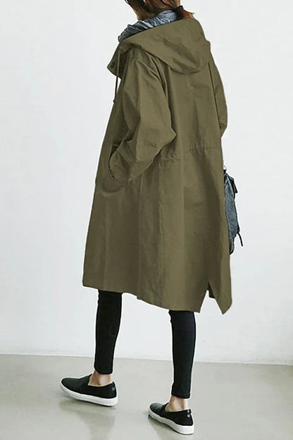 Clara | Stylish Relaxed Fit Oversized Trench Coat with Hood for Women 2