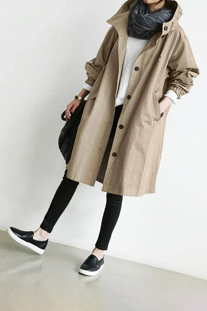 Clara | Stylish Relaxed Fit Oversized Trench Coat with Hood for Women 4