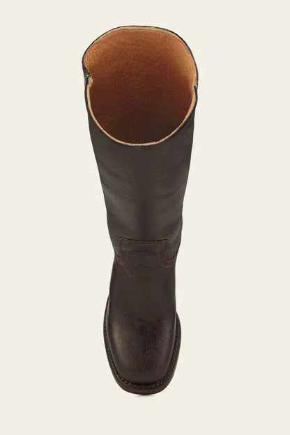 Classic Women's Knee High Black Leather Boots with Block Heel – Durable and Timeless Design 7