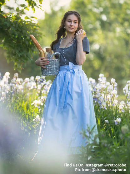 Classic dirndl dress – Oktoberfest | Traditional costume dress with apron 1
