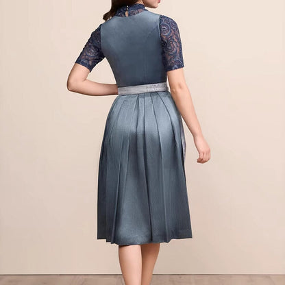 Classic dirndl dress in dark blue – Oktoberfest | Traditional costume dress with apron 1