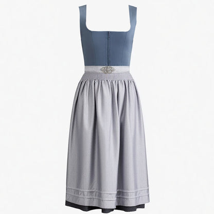 Classic dirndl dress in dark blue – Oktoberfest | Traditional costume dress with apron 2