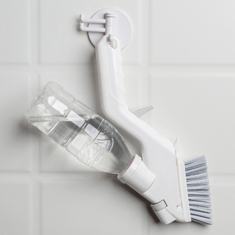 CleanSweep | Efficient Ergonomic Bathroom Tile Scrubber with Soap Dispenser 4