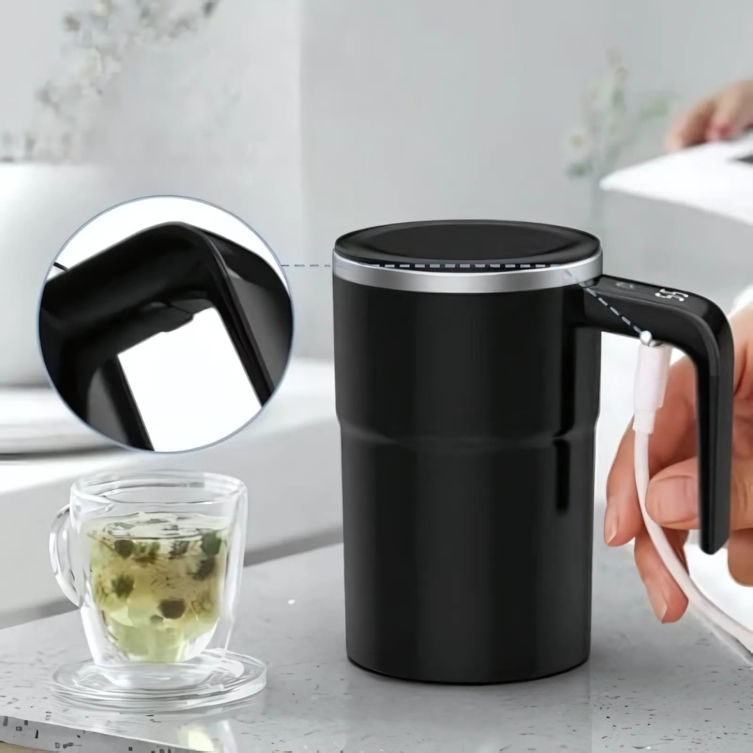 Coffee Mug with Stirrer and Temperature Display 1