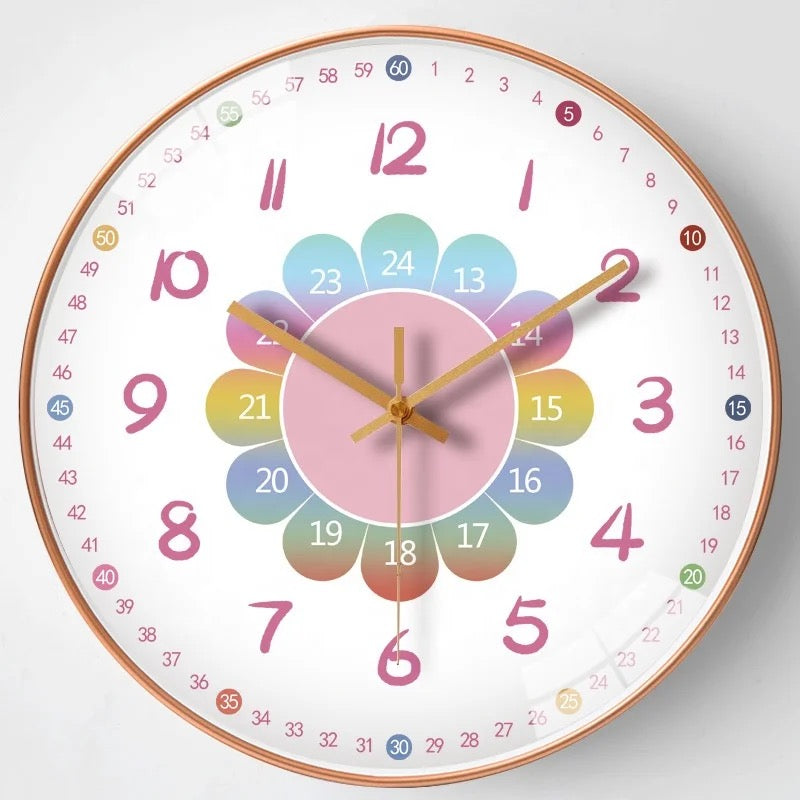 Colorful Children's Wall Clock for Learning Time – Eco-Friendly Design, 20 cm, Easy Installation 1