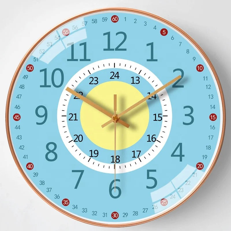 Colorful Children's Wall Clock for Learning Time – Eco-Friendly Design, 20 cm, Easy Installation 2