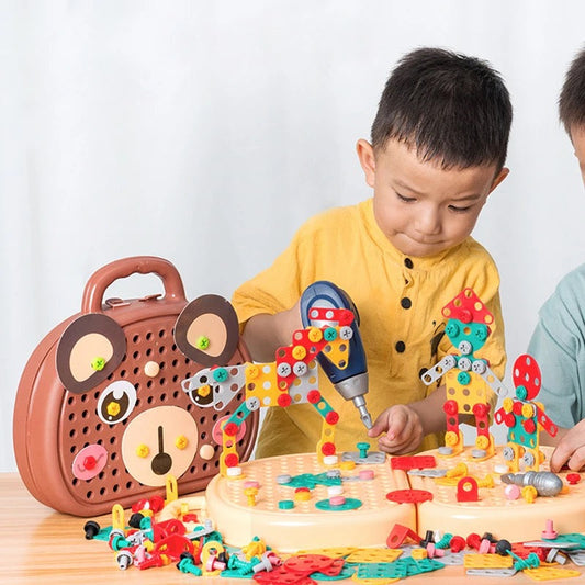 Construction Toy Set with Electric Drill Case 0