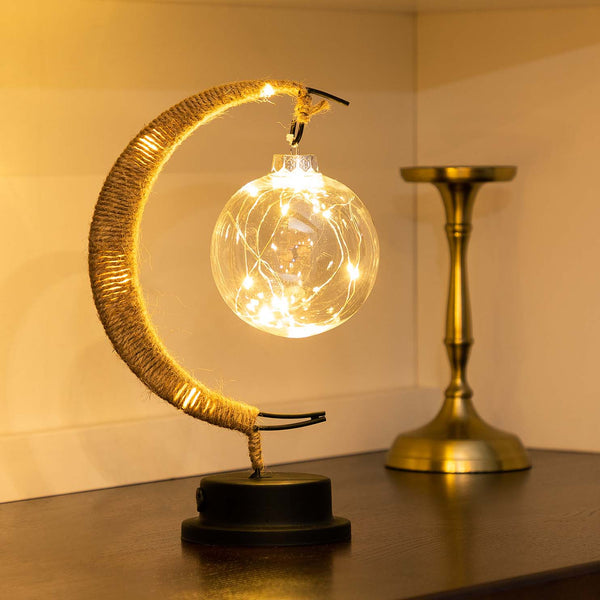 GlowLuna - Warm Glass Lunar Lamp