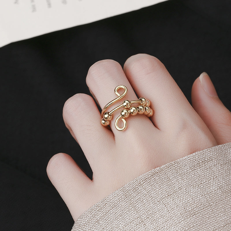 CopperAura | Stylish Adjustable Fidget Ring for Anxiety Relief 5