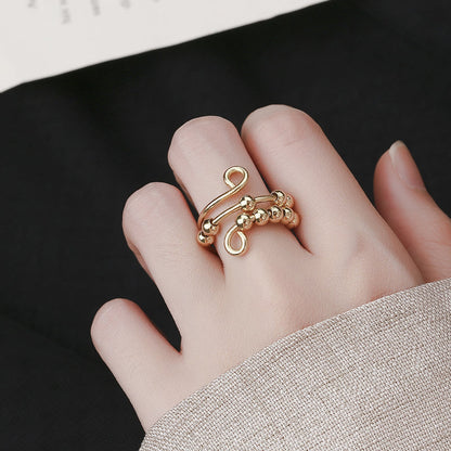 CopperAura | Stylish Adjustable Fidget Ring for Anxiety Relief 5