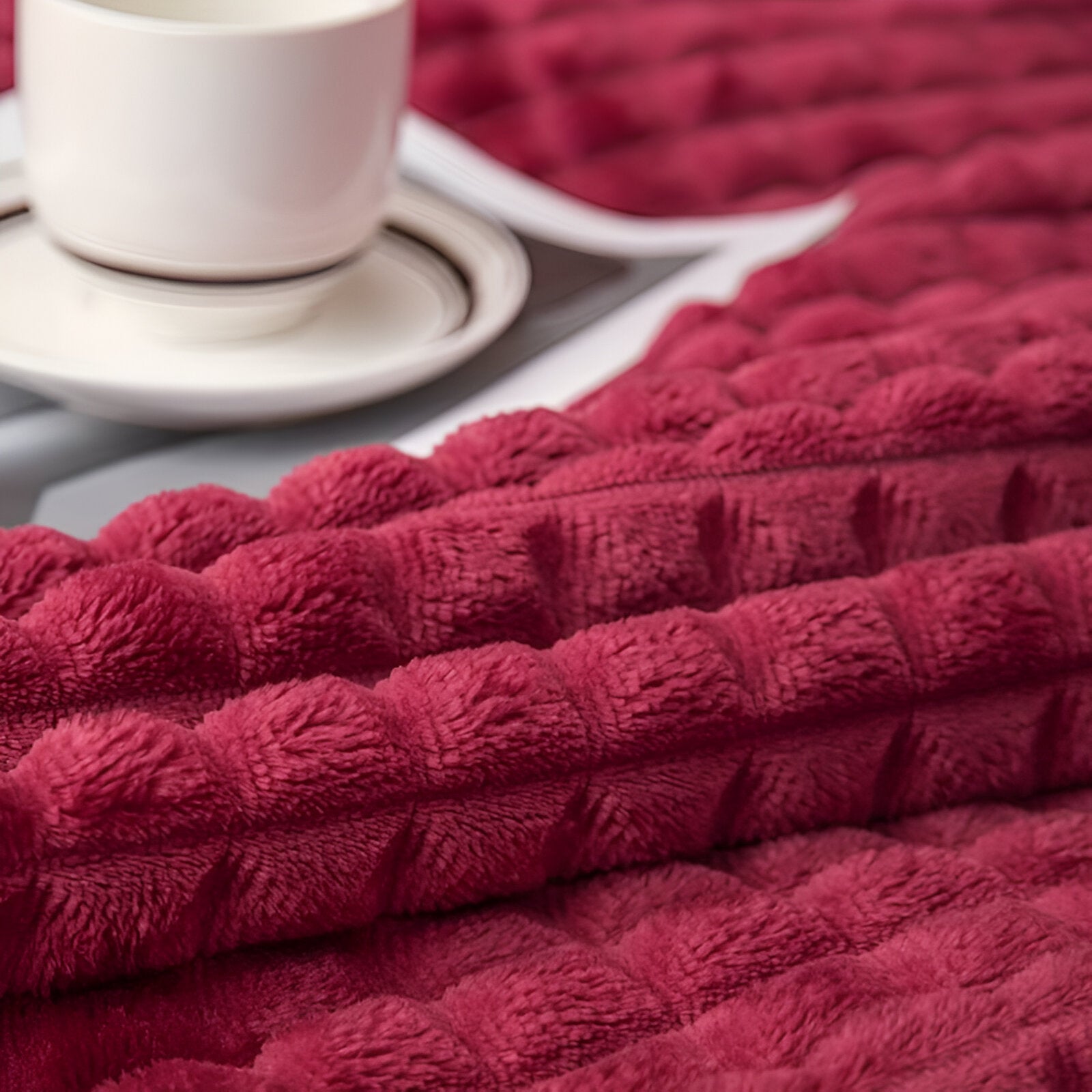 CozyCoral | Ultra-Soft Elegant Plaid Blanket for Ultimate Comfort 1