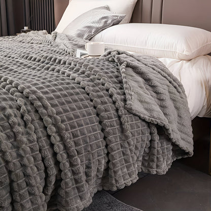 CozyCoral | Ultra-Soft Elegant Plaid Blanket for Ultimate Comfort 9