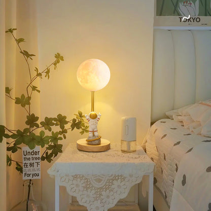 MoonGlow - Creative Table Lamp with Moon Shape and LED Light
