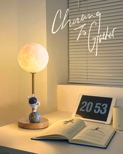 MoonGlow - Creative Table Lamp with Moon Shape and LED Light