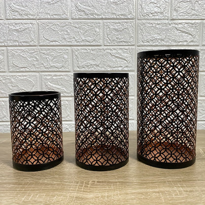 StylishFlame - 3-teilige Eisenkerzenhalter