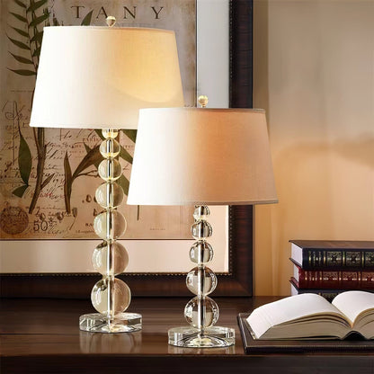 CrystalSphere - Elegant Table Lamp with Crystal Globe Design