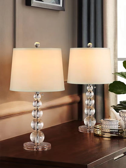 CrystalSphere - Elegant Table Lamp with Crystal Globe Design