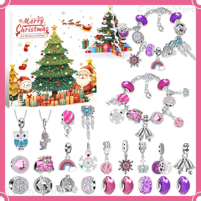 CrystalJoy | Festive Colorful Children's Christmas Countdown Bracelet 1