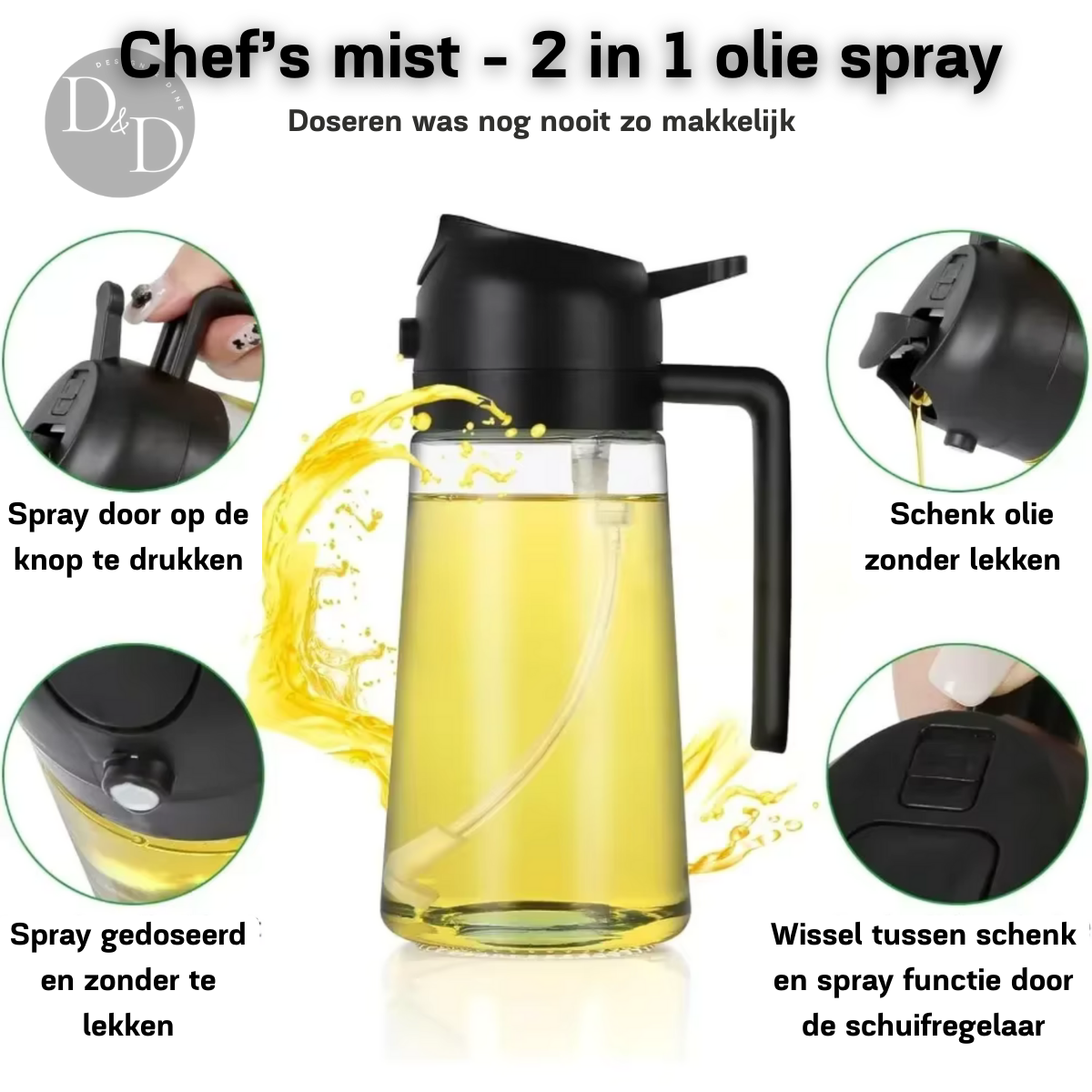 CulinaryMist | Efficient Versatile Olive Oil Sprayer Bottle for Cooking 3