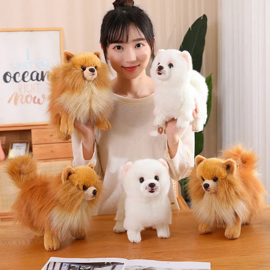 Cute Plush Pomeranian Dog Stuffed Animal – Soft 12-Inch Cuddly Puppy Doll for Kids 2