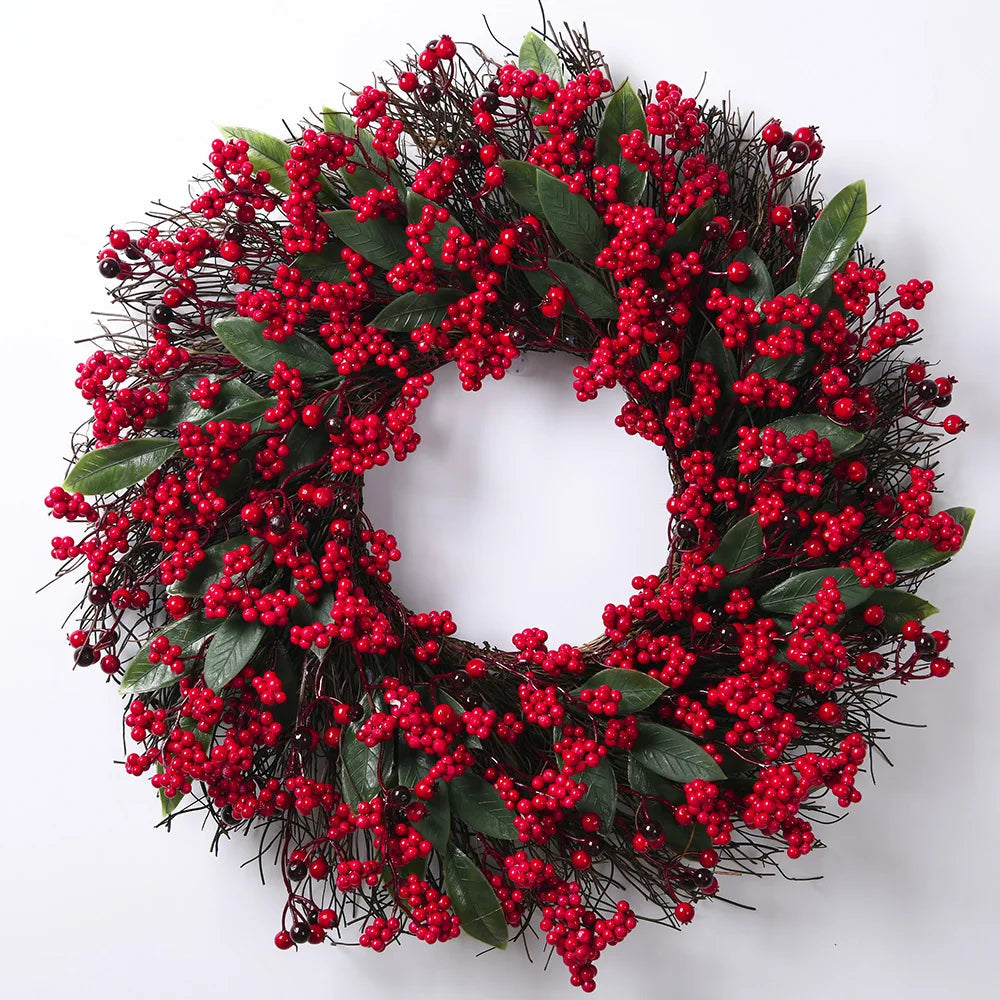 CypressBerry | Charming Festive Red Berries Christmas Wreath 0