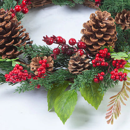 CypressBerry | Charming Festive Red Berries Christmas Wreath 4