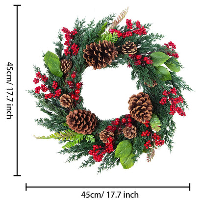 CypressBerry | Charming Festive Red Berries Christmas Wreath 5