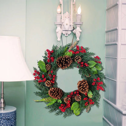 CypressBerry | Charming Festive Red Berries Christmas Wreath 6