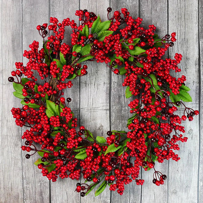 CypressBerry | Charming Festive Red Berries Christmas Wreath 7