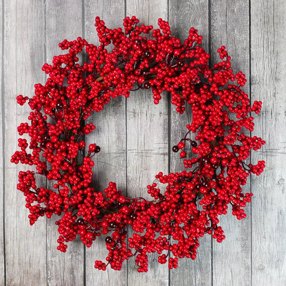 CypressBerry | Charming Festive Red Berries Christmas Wreath 9