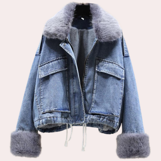 DELILAH - Modern Denim Down Jacket for Women for the Winter Season 0