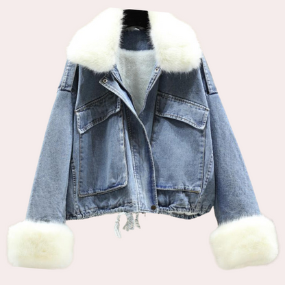 DELILAH - Modern Denim Down Jacket for Women for the Winter Season 2