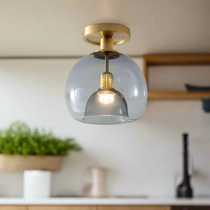 EssenceGray – Minimalist Glass Ceiling Lamp