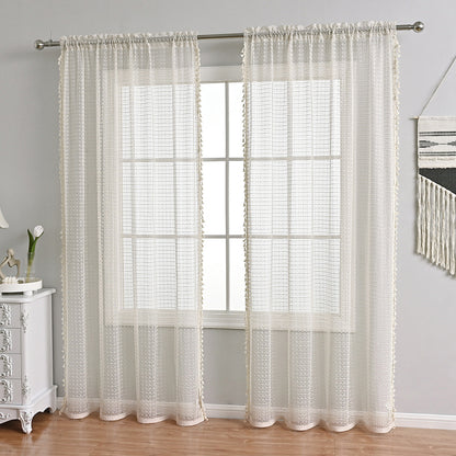 LuxeDrape – Soft Beige Voile for Sophisticated Spaces