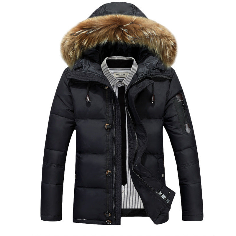 Daan | Padded winter coat with fur collar for men 0
