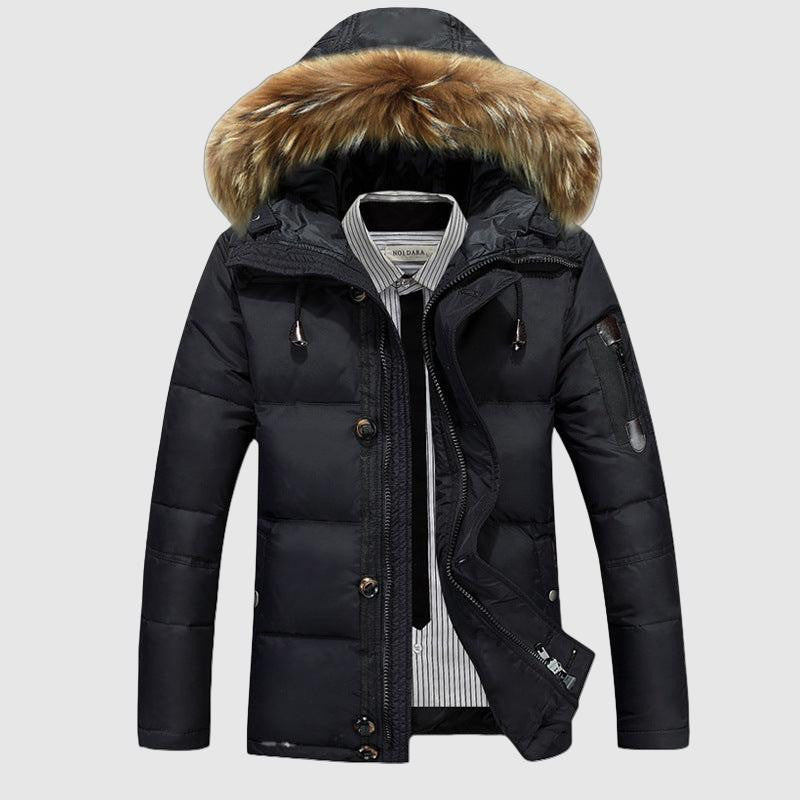 Daan | Padded winter coat with fur collar for men 1