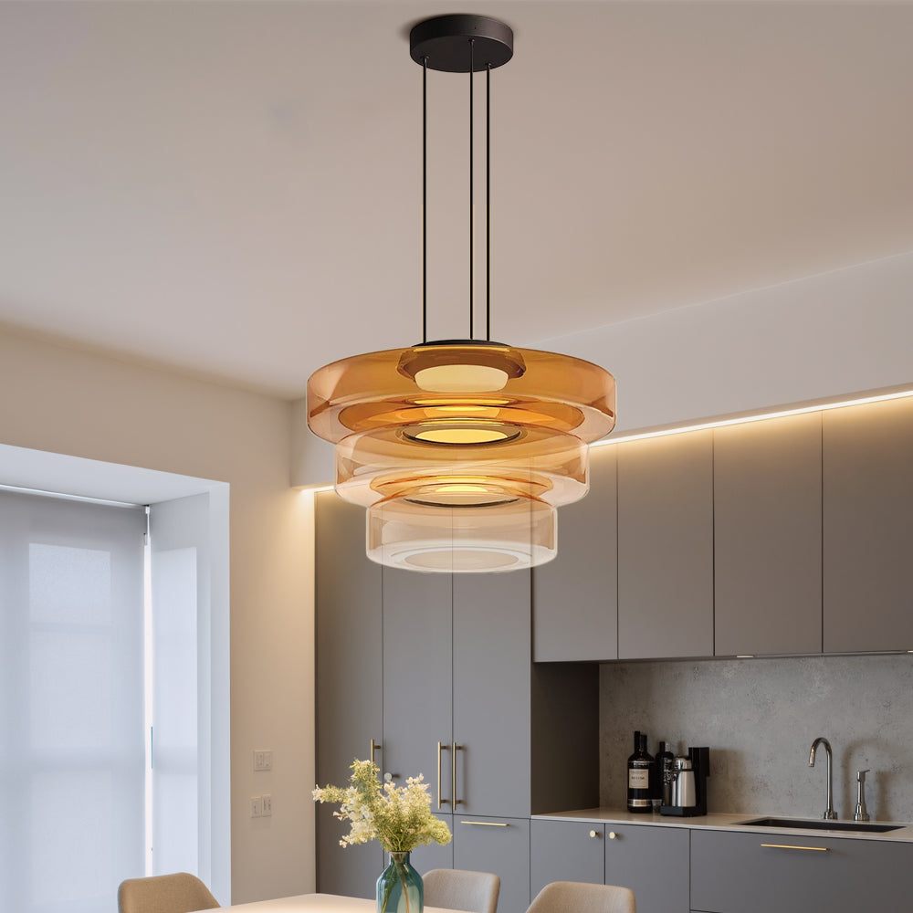Danish glass Bauhaus pendant lamp 2
