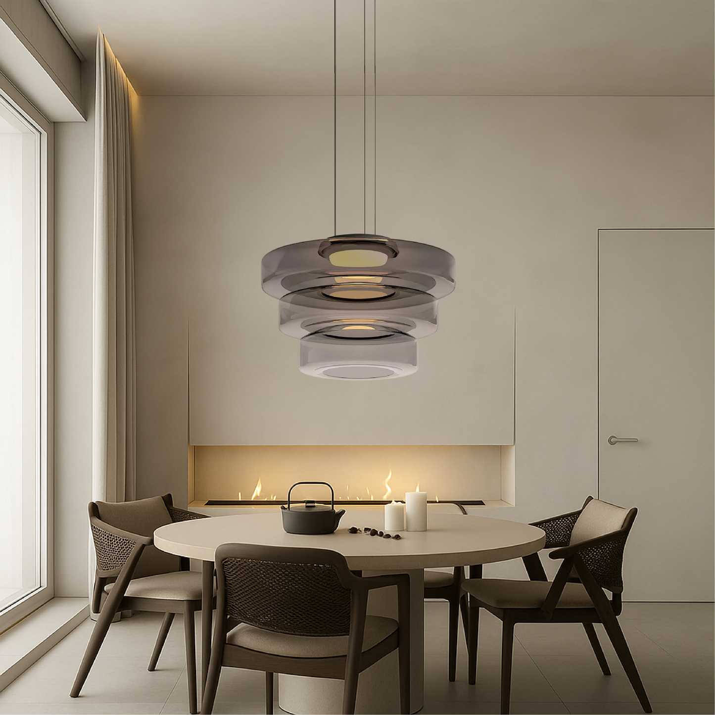 Danish glass Bauhaus pendant lamp 3