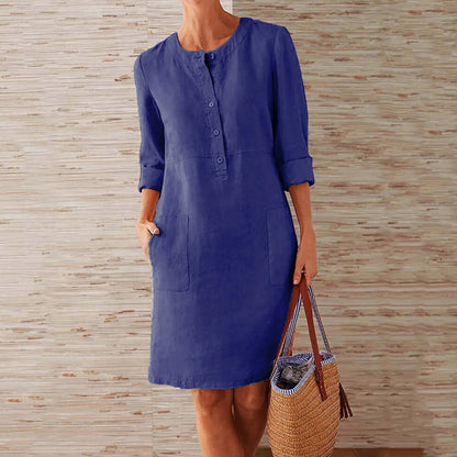 Variant image for Women's Summer Dress Blue Size M Polyester-29