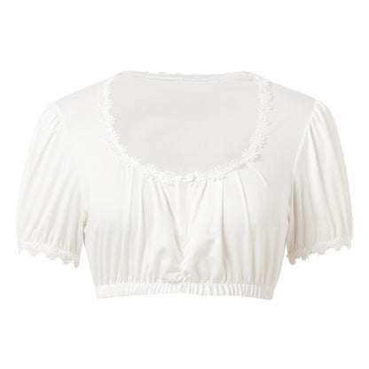 Dirndl blouse crop top – Oktoberfest | Short traditional top for women in a modern style 1