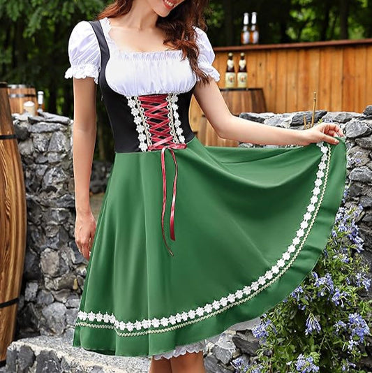 Dirndl dress costume with blouse – Oktoberfest | Classic traditional outfit for women 0
