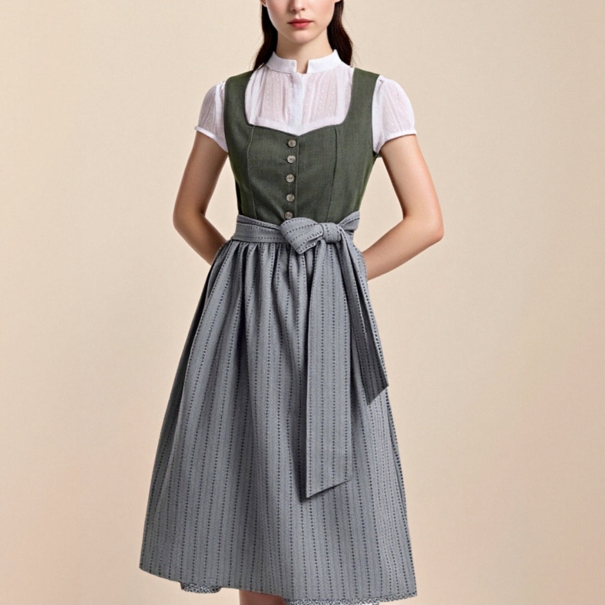 Dirndl dress with apron – Oktoberfest | Wiesn outfit for a charming appearance in traditional costume 0