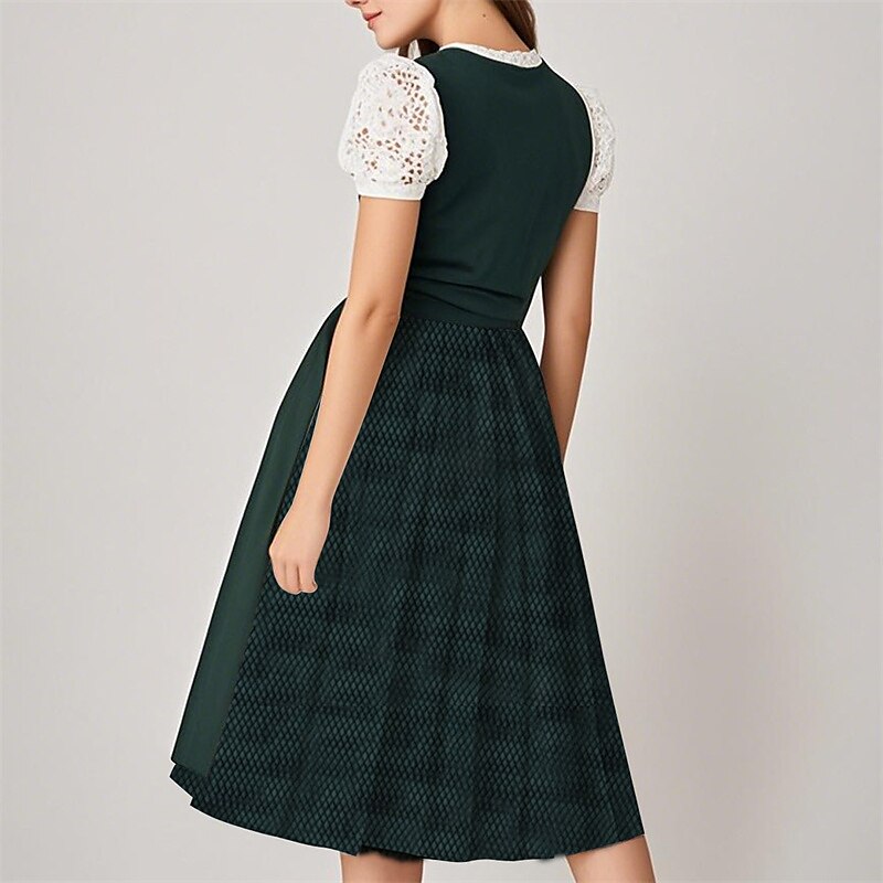Dirndl for women in dark green – Oktoberfest | Classic traditional dress with an elegant touch 1