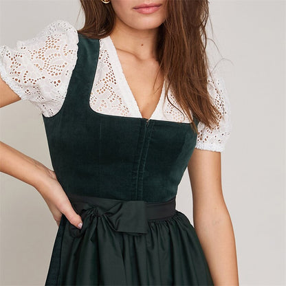 Dirndl for women in dark green – Oktoberfest | Classic traditional dress with an elegant touch 2