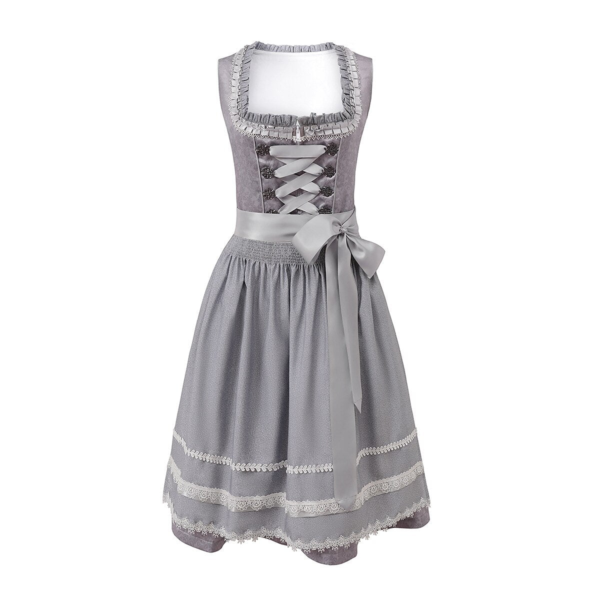 Dirndl with lace-trimmed apron – Oktoberfest | Elegant traditional dress with fine details 8